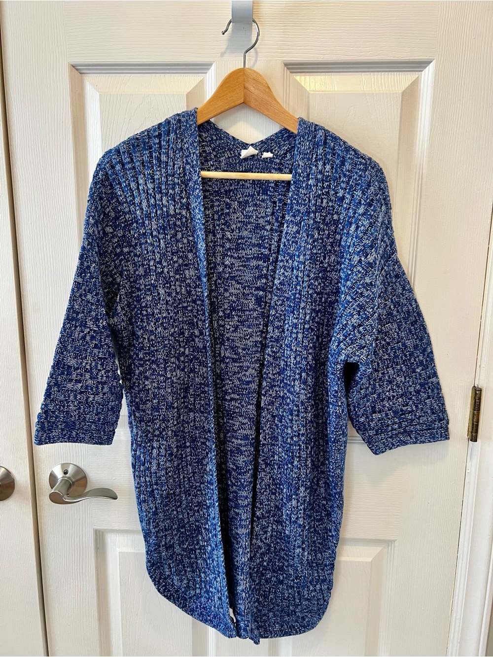GAP Marled Blue Open Cardigan